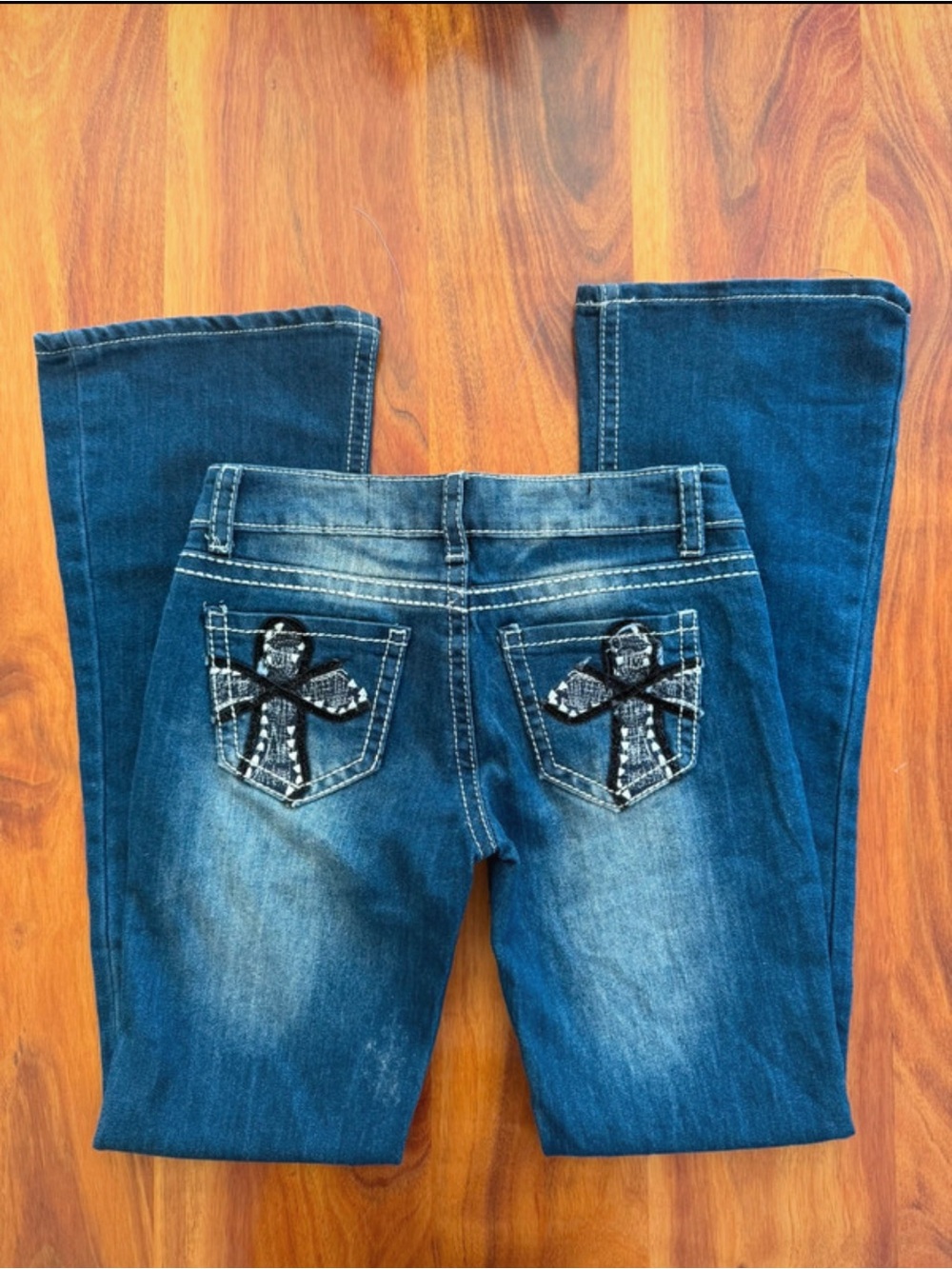 Look @ Me Y2K Embellished Flared Leg Jeans